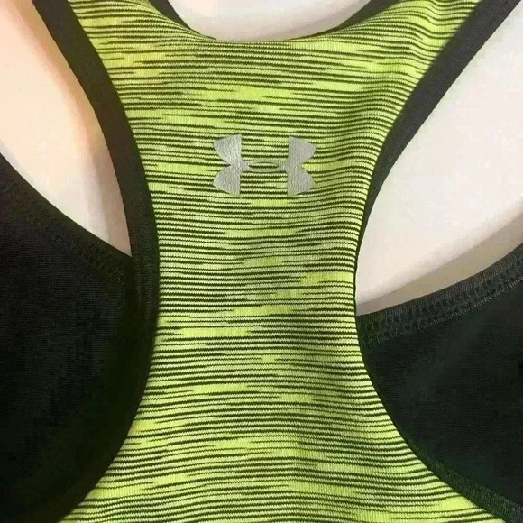 Under Armour Green & Purple Heat Gear Mid Impact Support Sports Bra Medium Lot - Picture 4 of 7